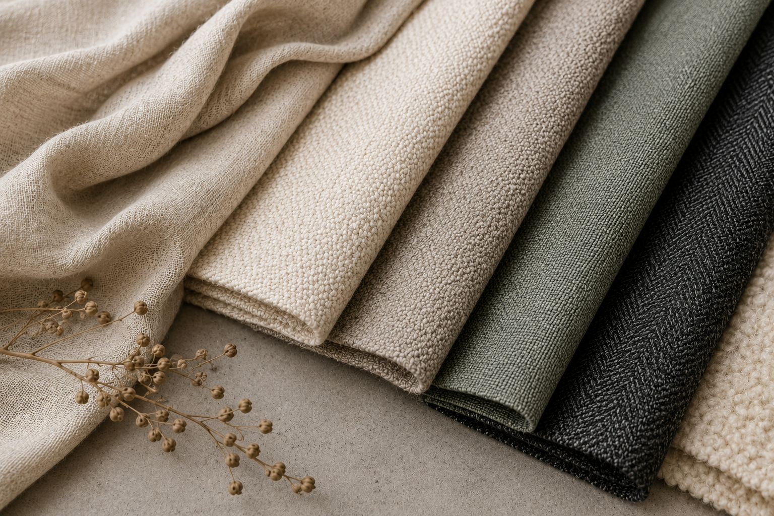 Folded fabrics
